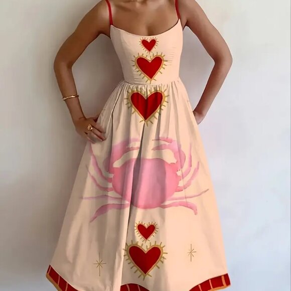 Heart & Crab Cami Dress - Picture 1 of 3